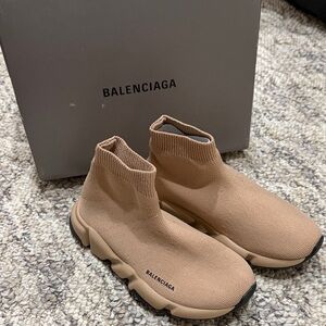 Balenciaga Tan Sock Sneakers